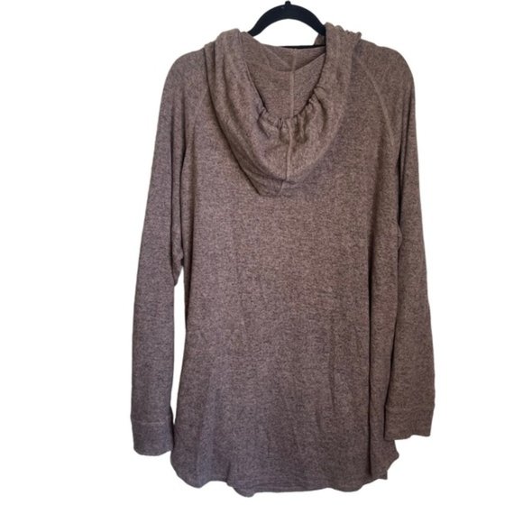 Torrid Size 3 Brown Hooded Oversized Pullover Knit Ling Sleeved Hoody - Picture 8 of 13